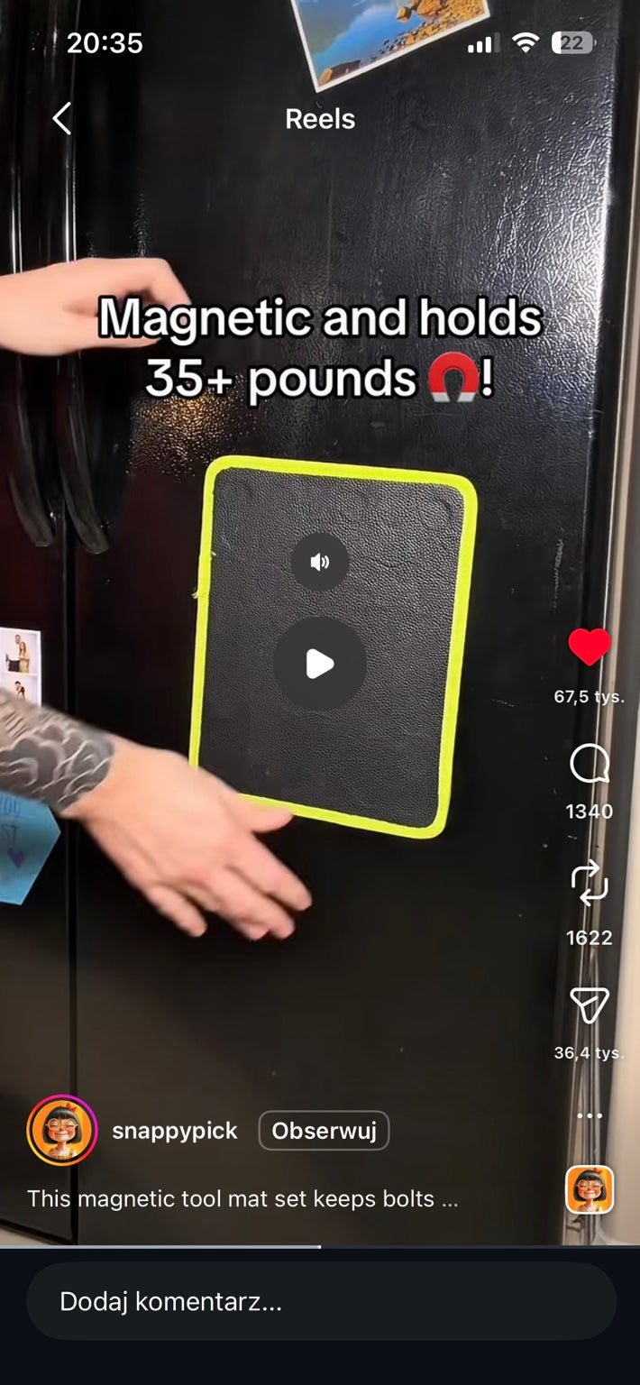 Magnetyczna mata warsztatowa